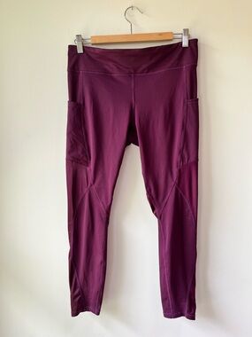 Fabletics Women's High-Waist Pocket Leggings - Deep Berry - L